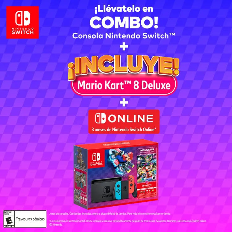 Bundle Nintendo Switch con juegos y membresía incluida
