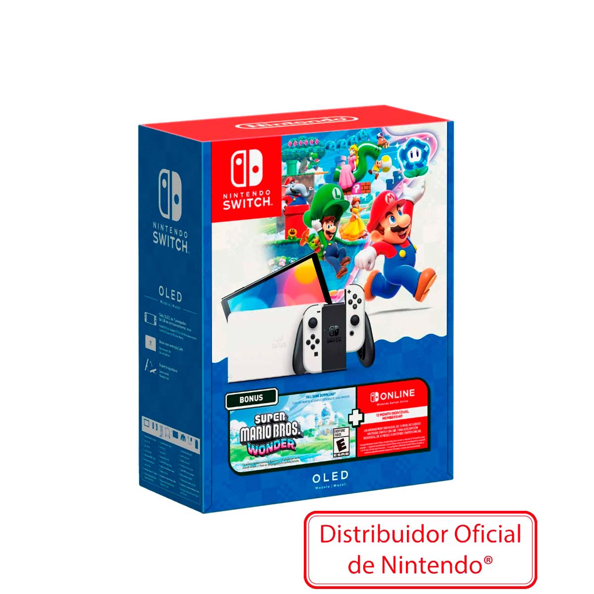 Consola Nintendo Switch Oled Blanco + Juego Super Mario Bros Wonder