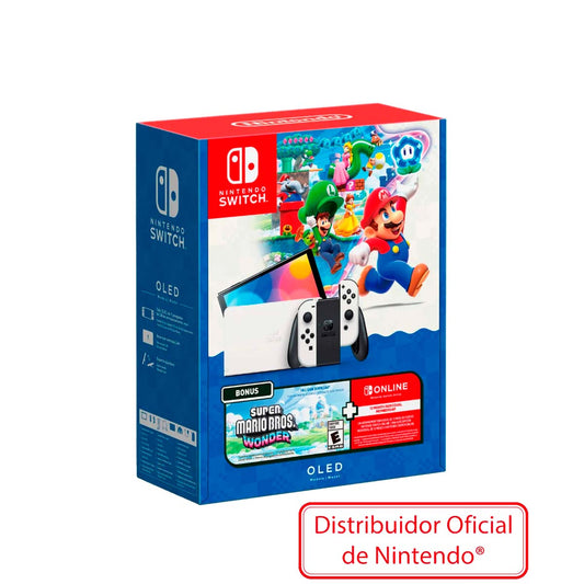 Consola Nintendo Switch Oled Blanco + Juego Super Mario Bros Wonder